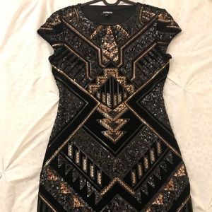 Express sequin / velvet dress (small size)